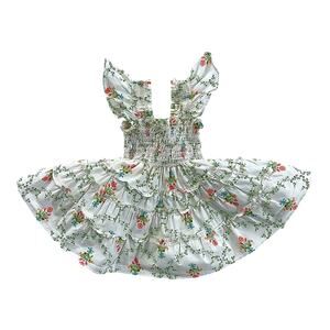 Hill House Ellie Nap Dress Floral Smocked Tiered Twirl Size 6-12 Months